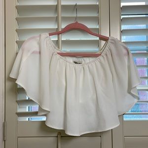 Show me your mumu ruffled crop top